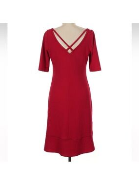 Yoana Baraschi Women's City of Lights Polite Dress in Cranberry Size Medium M